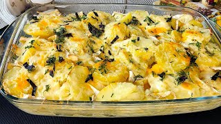 Запеканка из картофеля с цветной капустой, яйцами и Камамбером. ОЧЕНЬ ВКУСНО!