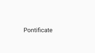 Pontificate