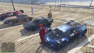 GTA online car show at the Del Perro Pier