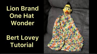 One Hat Wonder Crochet Lovey Tutorial Moss Stitch #lionbrandyarn #crochet