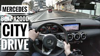 Mercedes Benz A200d AMG-line (2020) | POV City Drive