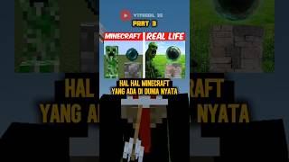 REAL LIFE VS MINECRAFT PART 3 #minecraft #foryou #shorts #reallife