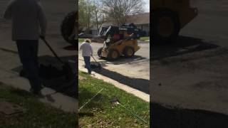 Installing Asphalt patch to city roads. Asphalt Patch Repair Part 2