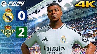 FC 24 - Real Madrid vs Real Betis Ft. Mbappe, Vini Jr. | La liga 24/25 Full Match | [4K60]