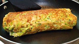 Полезный ЗАВТРАК для всей семьи! КАБАЧКОВЫЙ РУЛЕТ на сковороде. Healthy breakfast of zucchini.