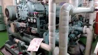 ENGINE ROOM OF OIL TANKER SHIP,CARGO VESSEL AND MACHINERY LAYOUT