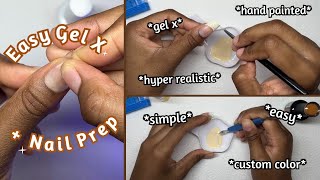 TRYING TikTok VIRAL HYPER REALISTIC NAIL HACK! | Easy GEL X Extensions + Nail Prep!