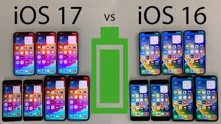 iOS 17 vs iOS 16 BATTERY Test on iPhone 14, 13, 12, 11, XR, SE 3 & SE 2