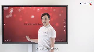 Horion M5A Interactive Flat Panel - Welcome Page