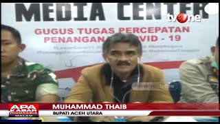 Bupati aceh utara meninjau dan melakukan siaran langsung di salah satu stasiun TV swasta