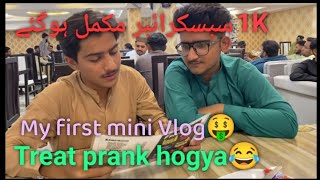 1k Subcriber complete🥳||my first mini Vlog🎉Party prank🤡🍕Shortest video