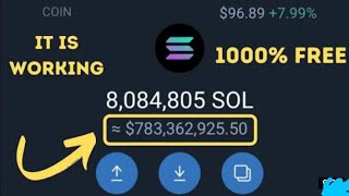 FREE SOLANA (SOL) COIN 2022: how to get free solana every 10mins instantly with payment proof