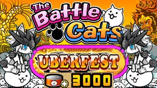 Spending 3,000 Cat Food || UBERFEST || Battle Cats