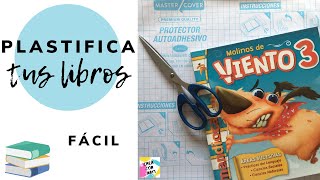 Cómo FORRAR LIBROS con PAPEL CONTAC 📚 - PLASTIFICA FÁCIL Y RÁPIDO sin dejar burbujas