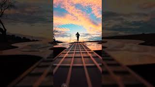 Creative photography#guitar #music #rock #guitarsolo #sunset #guitarcover #guitarist #insta360acepro