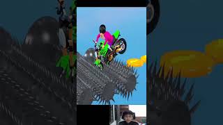 Scary Teacher 3D vs Ducati Climbing Wooden Ladder Motorbike 5 Time Challenge Granny Loser #shorts