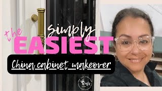 Simply THE EASIEST China Cabinet Makeover | ALL in ONE Paint | Guilding Wax