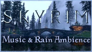 Skyrim - Relaxing Music & Ambience with Rain 4k