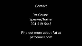 Meet Pat Council Motivational Speaker Trainer