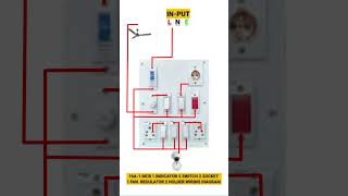 164-1 MCB 1 INDICATORS 5 SWITCH 2 SOCKET1 FAN REGULATOR 2 HOLDER WIRING DIAGRAM