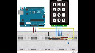 قراءة المفاتيح بسلك واحد  By one wire Read keypad