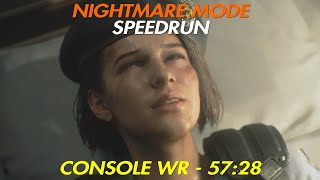 RE3 (2020) Nightmare Speedrun - 57:28 IGT (No Shop Items)