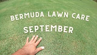 My September bermuda lawn calender