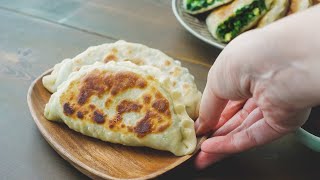 How to Make Chinese Chives Pockets |Jumbo Size Dumplings | 韭菜盒子Jiu Cai He Zi | Egg Chives Pockets