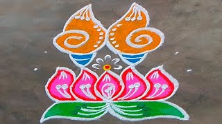 7x4 dots tholi ekadasi rangoli|tholi ekadasi rangoli designs for 2024|festival rangoli