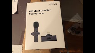 JSSEVN Wireless Lavalier Lapel Microphone for iPhone iPad