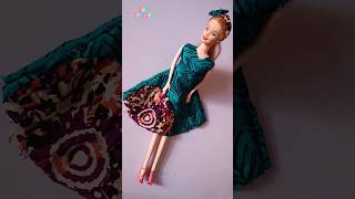 DIY Barbie Doll Dress | How To Make Barbie Doll Dress | Eshu Art&Craft #diy #shorts #viralshorts