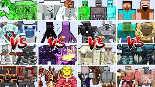 FAMILY TOURNAMENT | Minecraft Mob Battle