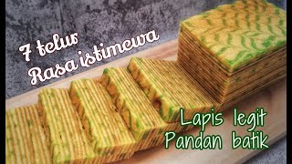 Lapis Legit Batik Pandan / legit ekonomis / rasa pandan