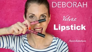 Deborah Velvet Lipstick review|| Frastileandmore