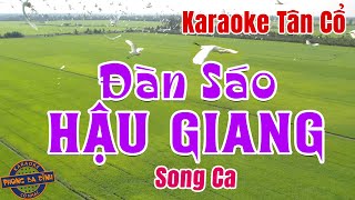 KARAOKE (Tân Cổ) | ĐÀN SÁO HẬU GIANG | Song ca