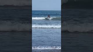 So hard to learn surfing in Kuta beach Bali Indonesia