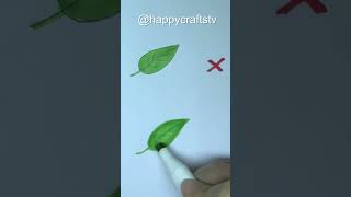 Easy leaf drawing with just one marker #leaf #drawing #markers #satisfying