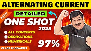 ALTERNATING CURRENT Detailed One Shot video, Class 12 Alternating current class 12 one shot 2025