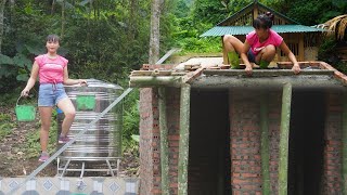 FULL VIDEO: Building Toilets(WC) and Baths - Build Wall, Roof, Plastic Pipe - Green Forest Farm