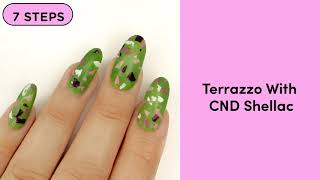 Terrazzo Inspired Autumnal Nail Art With CND Shellac