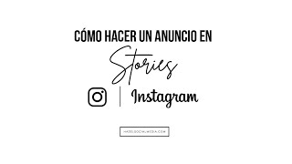 Cómo hacer un anuncio en STORIES de INSTAGRAM