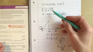 15  Hypothesis Testing with Normal Distributions Chapter 3 Section 7 part 2 Edexcel Applied A Level