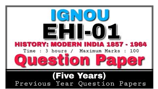 EHI-1 in English Question Paper June 2018 | How to Download IGNOU Question Paper | BCOM |BA|BDP|SOH