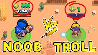 БЕА ТРОЛЛЬ vs НУБ БУЛЛ !!! Смешные Моменты Brawl Stars #26