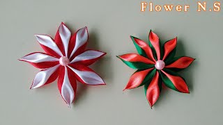 Amazing Ribbon Flower Work - Hand Embroidery Amazing Trick - Sewing Hacks - Easy Flower Making