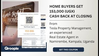 Home buyers get 153,000 (UGX) cash back from Tesla Property Management in Namirembe, Kampala, Uganda