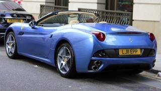 Crazy Ferrari California in London ! Exhaust sound, Accelerate!