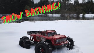 Unusual Snow Shocks the Bay Area and Santa Cruz! *RC Car Snow Bashing & Boarding*