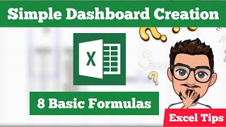 Simple Dashboard Creation with 8 basic Excel functions in Google Spreadsheet | English |