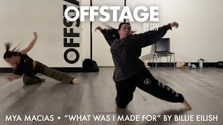 Mya Macias choreography to “What Was I Made for” by Billie Eilish at Offstage Dance Studio